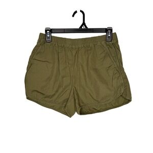Madewell Olive Green Pull On Casual Shorts Womens XS Elastic Waist Pockets